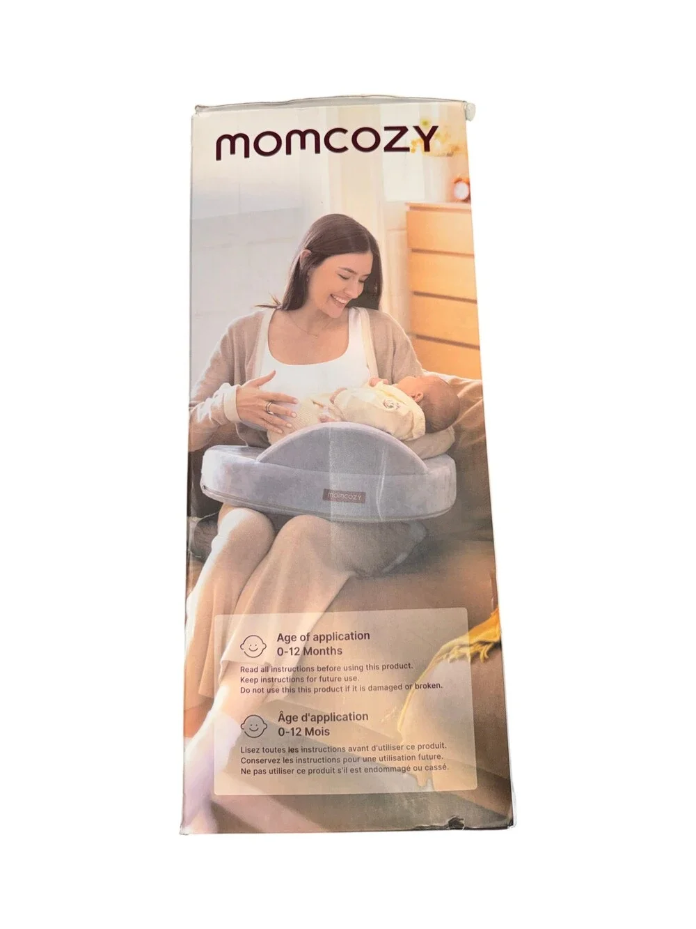 Momcozy Nursing Pillow NP007 Grey Adjustable Support Cushion